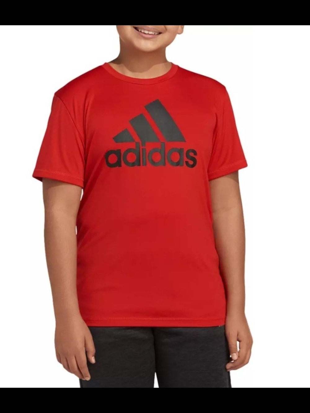 adidas Aeroready Performance Youth Size XL (18/20) Short-Sleeve Logo Tee